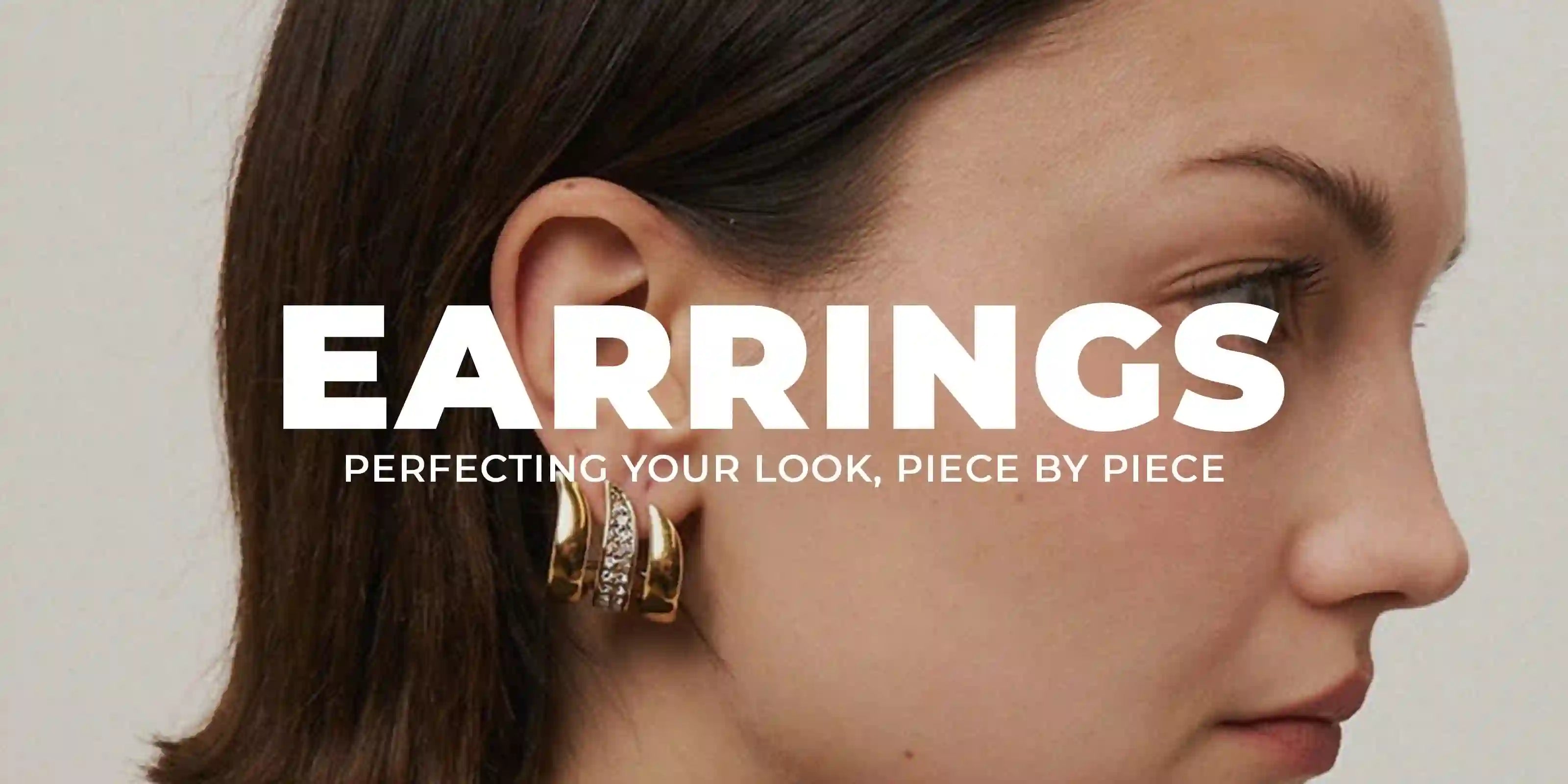 Gold plated earrings for women in Pakistan — studs, hoops and statement styles at Mithra & Co.
