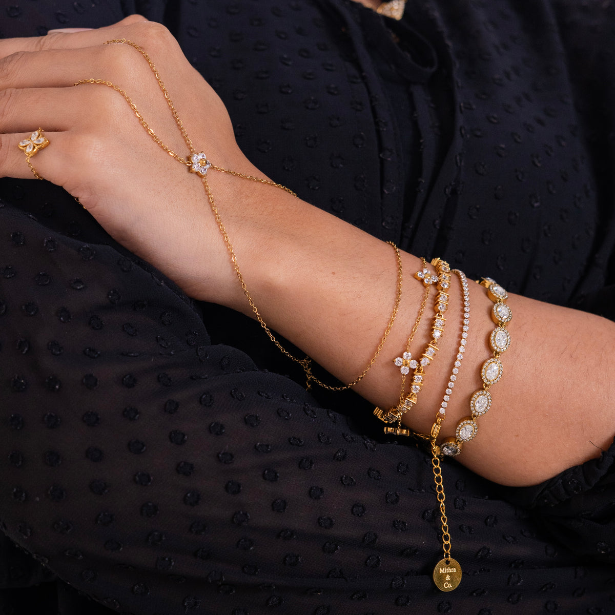 Oval Halo Tennis Bracelet