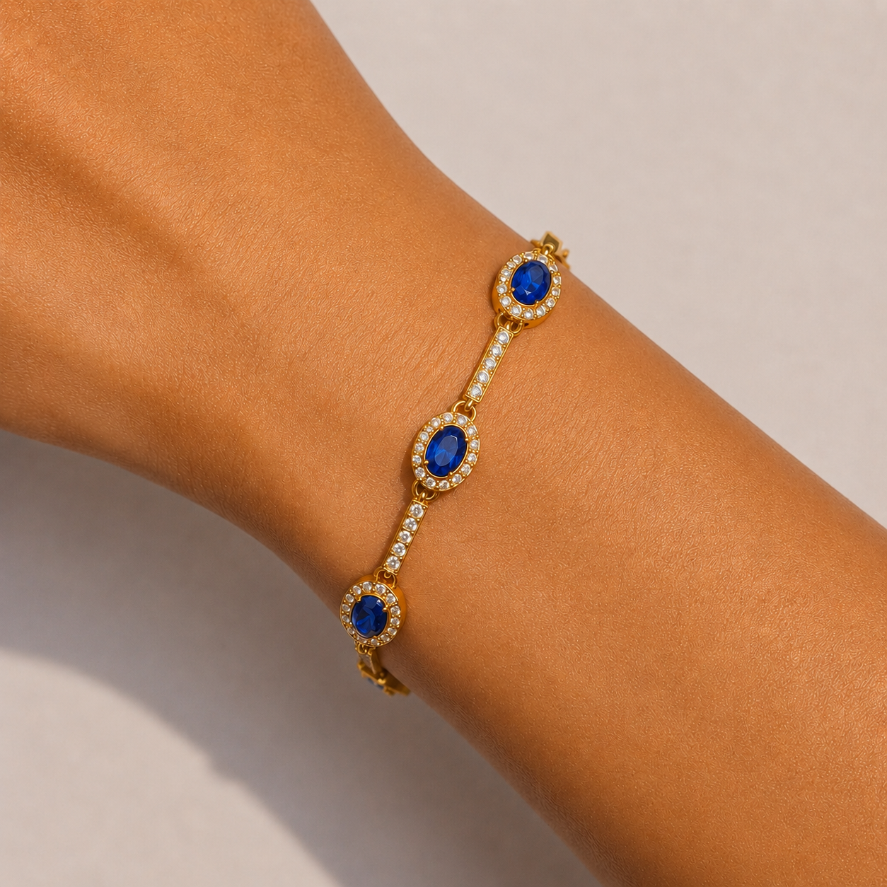 Indigo Bar Tennis Bracelet