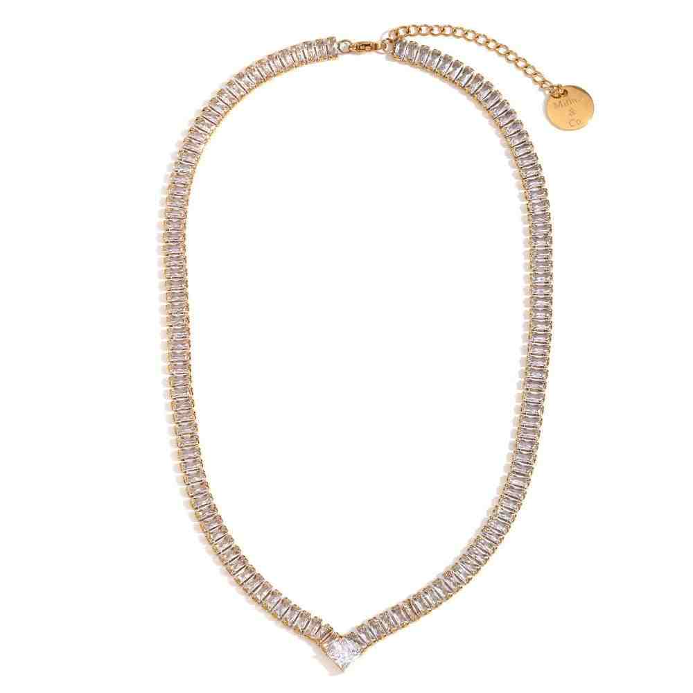 Tennis Style Legacy Necklace. Shop 18k Gold Plated at Mithra and Co.