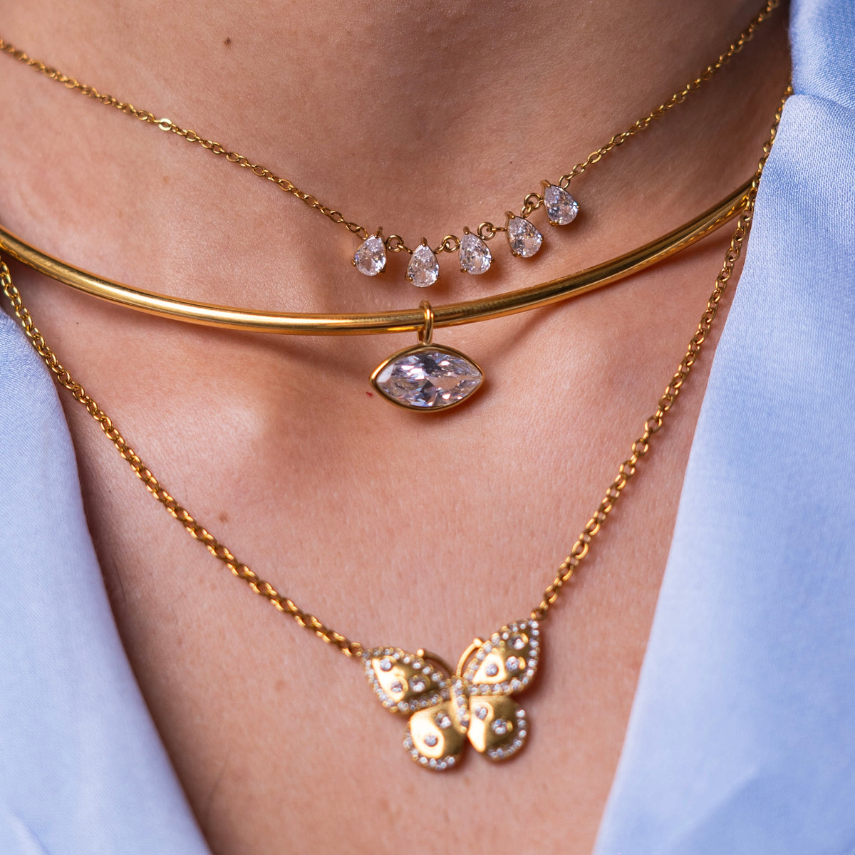 Quintet Teardrop Necklace