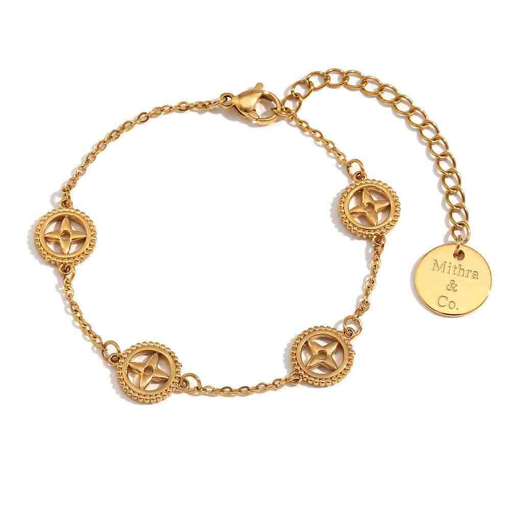 18k Gold plated Explorer Bracelet Shop Online - Mithra and Co