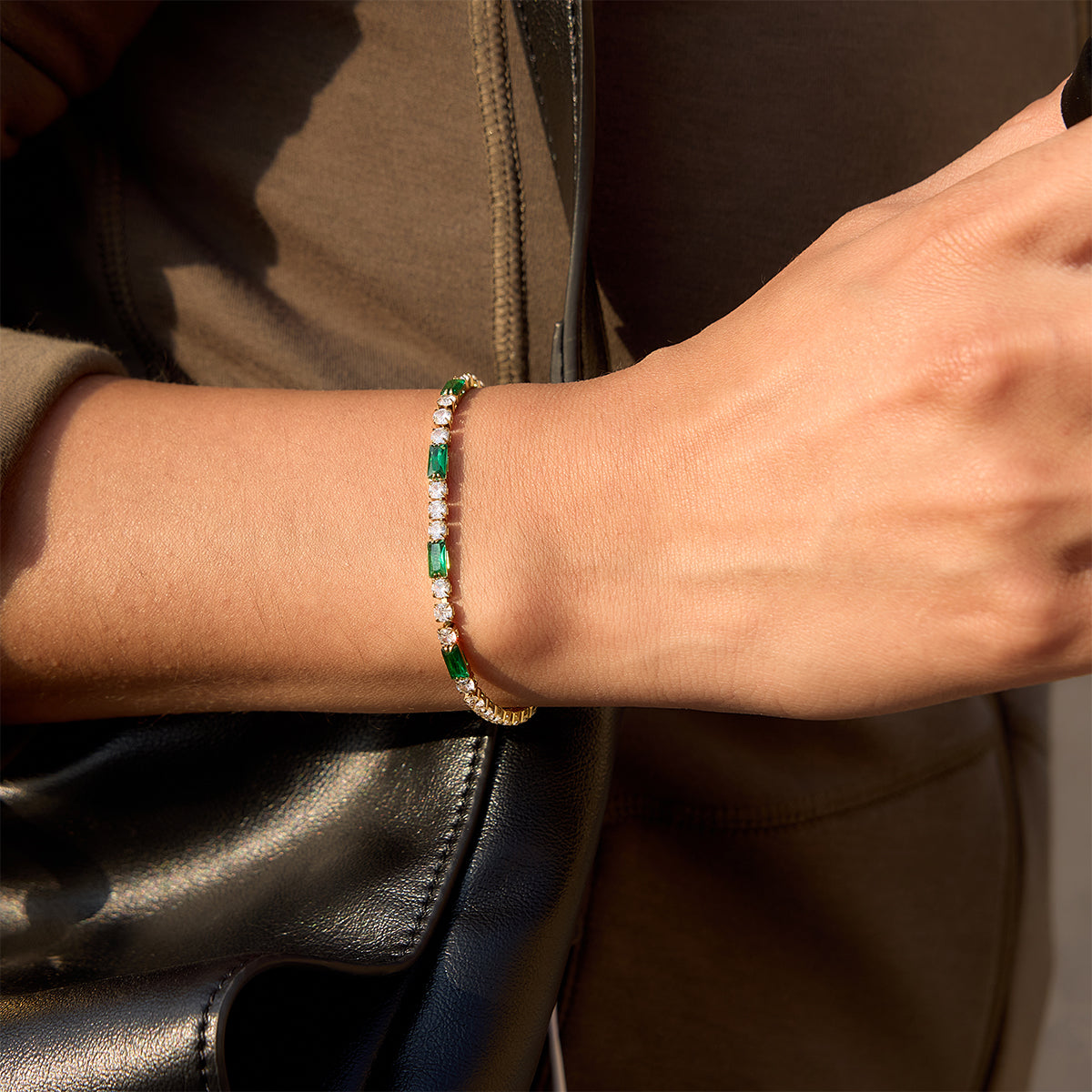 Emerald Strand Tennis Bracelet