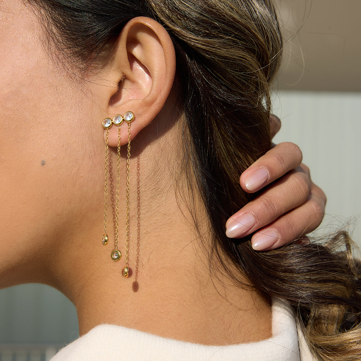 Trio Cascade Earrings