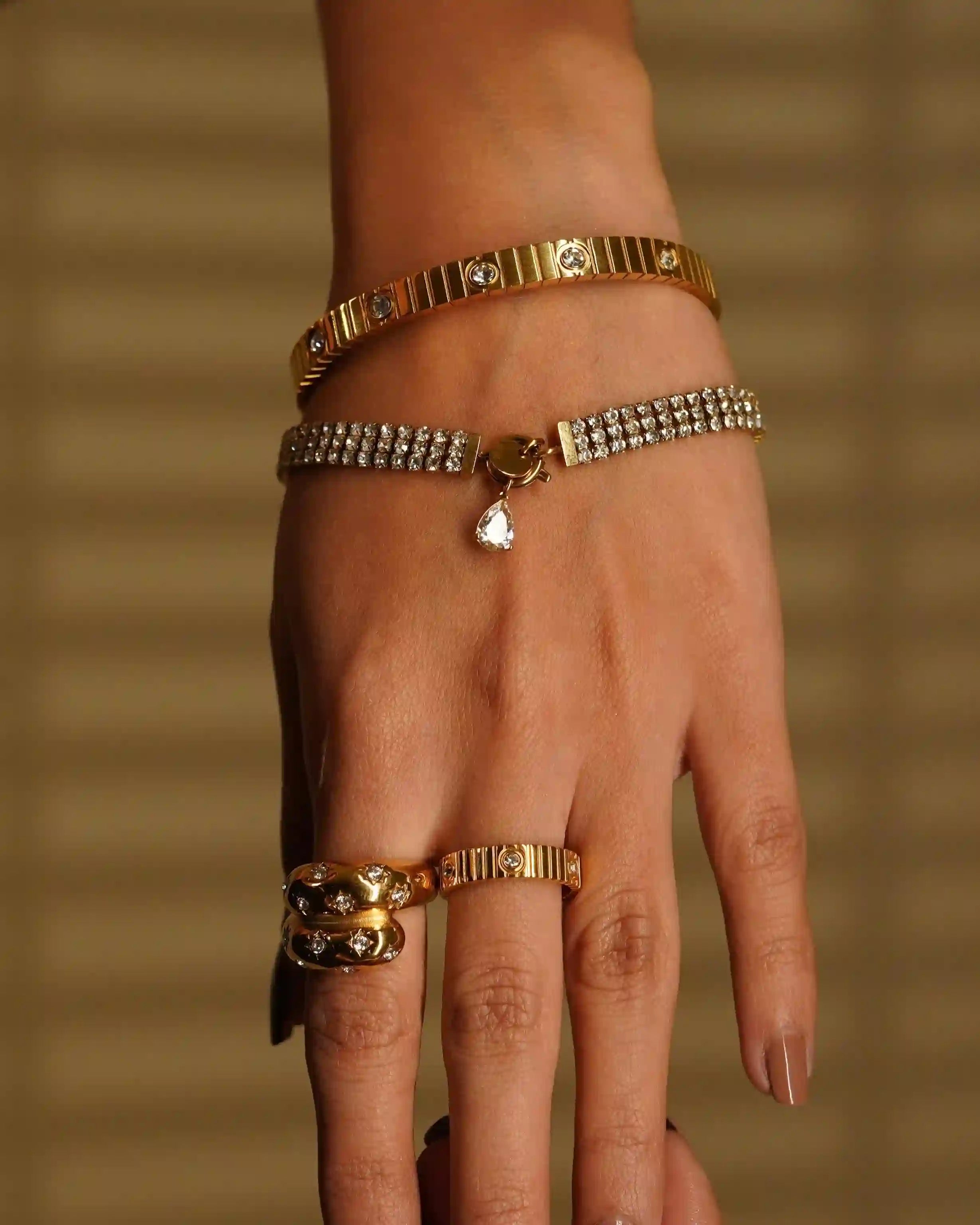 Buy Waterproof 18k Gold plated Celestial Ring at Mithra and Co.