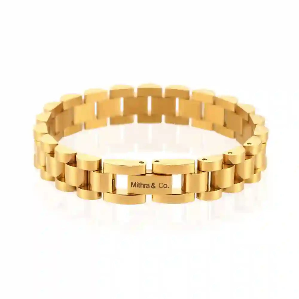 Michael Bold - 18k Gold Plated Bracelet. Buy Unique Design Jewelry Online Pakistan at Mithra and Co.