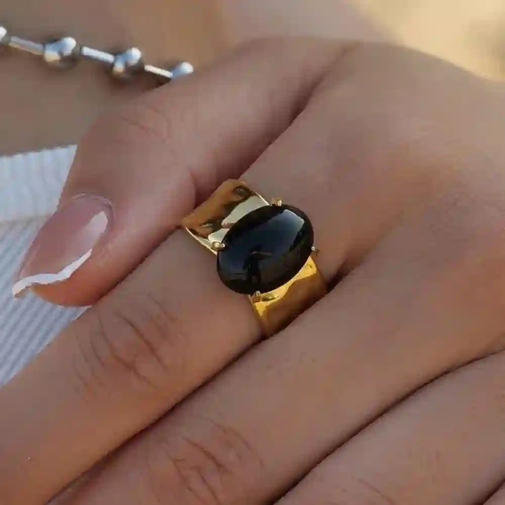 Buy Waterproof 18k Gold plated Circa Ring at Mithra and Co