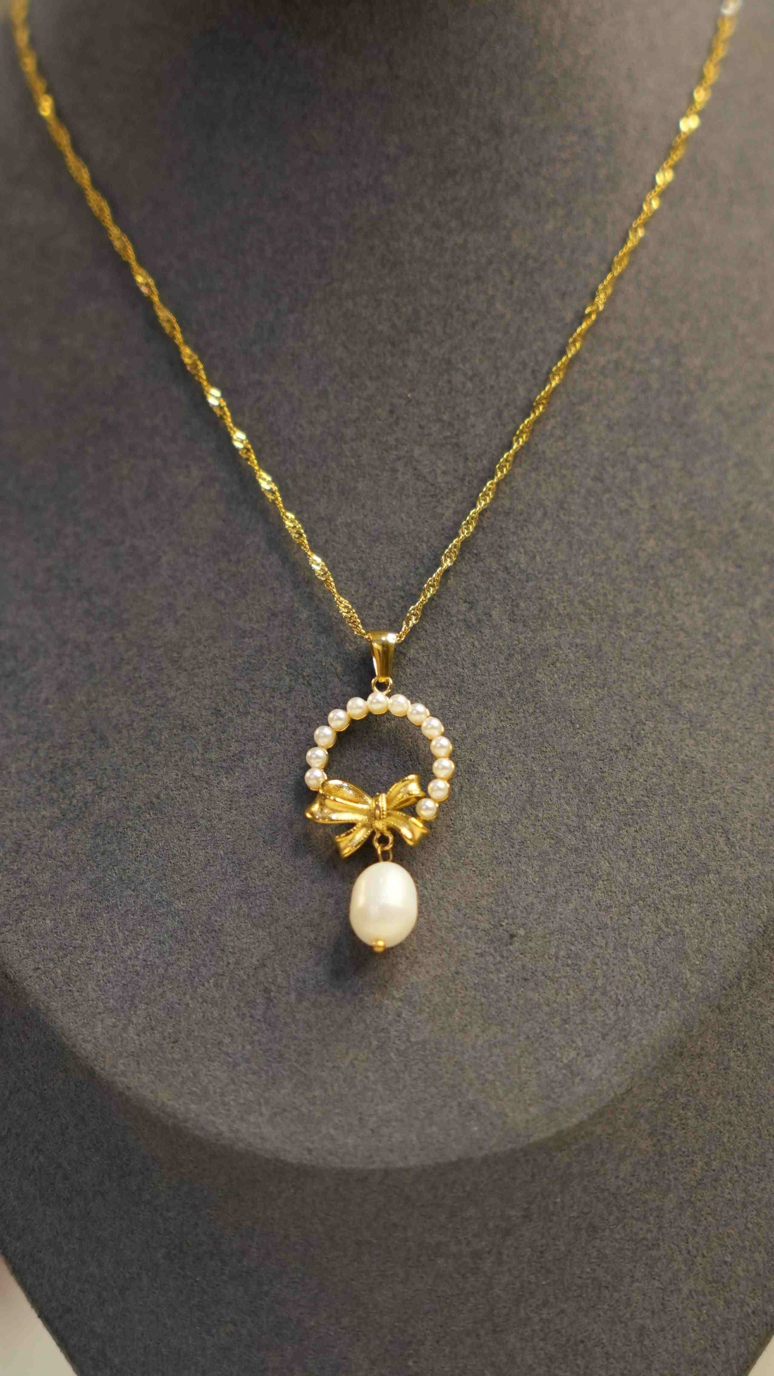 18k Gold plated Dahlia Necklace Shop Online - Mithra and Co