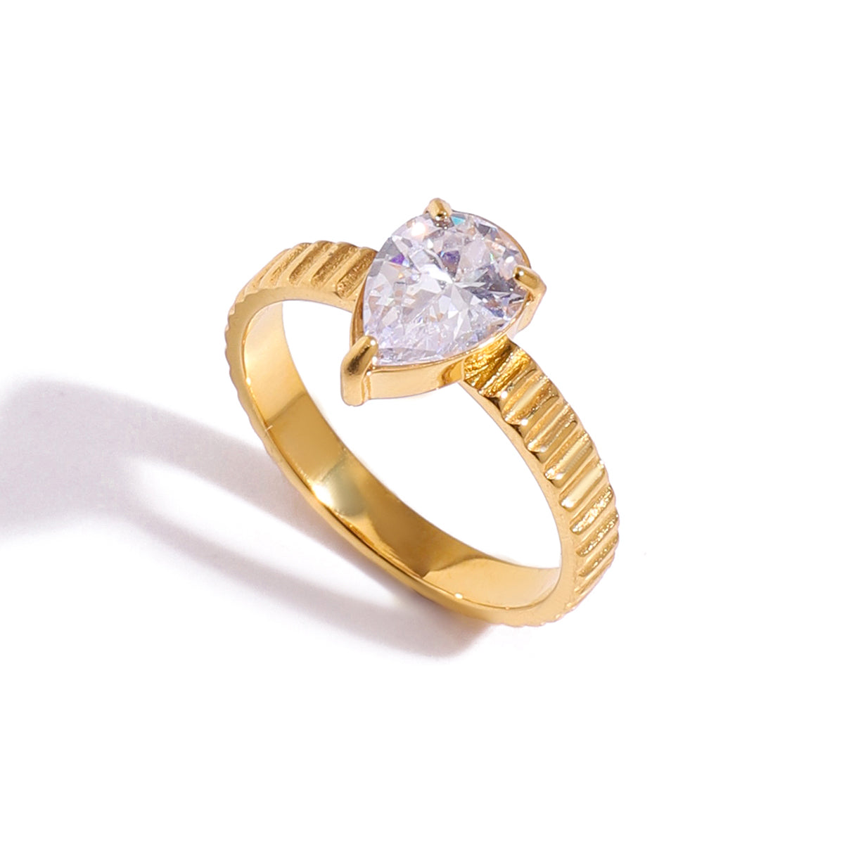 Buy Waterproof 18k Gold plated Bijou Noir Ring at Mithra & Co