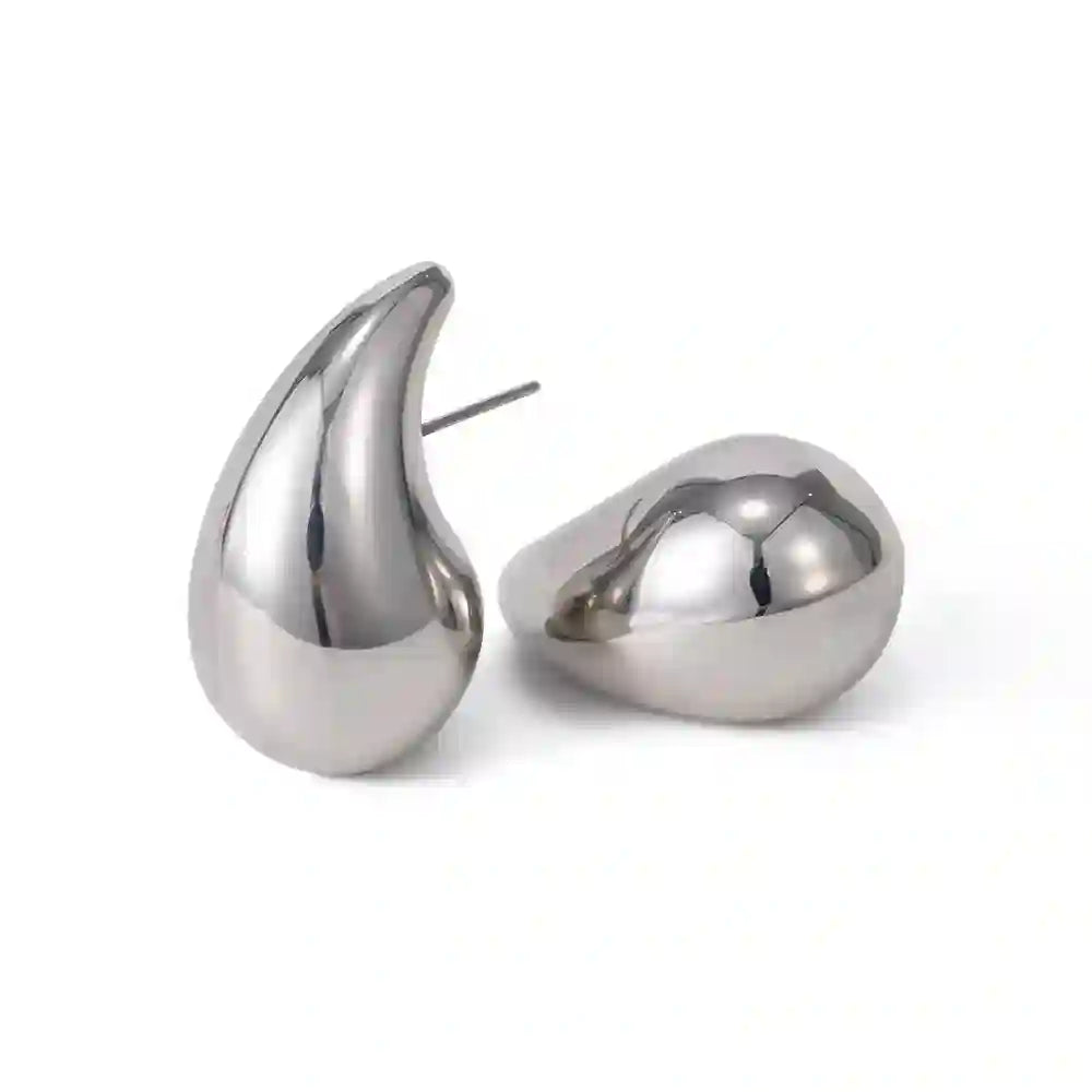 Water Drop Earrings 925 Silver Plated - Loe. Buy Online at Mithra and Co.