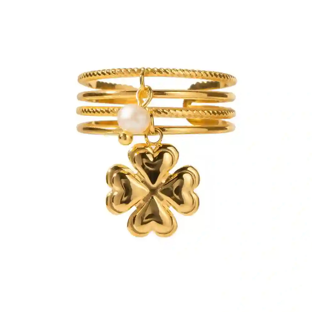 Buy Waterproof 18k Gold plated Clover Dangle at Mithra and Co