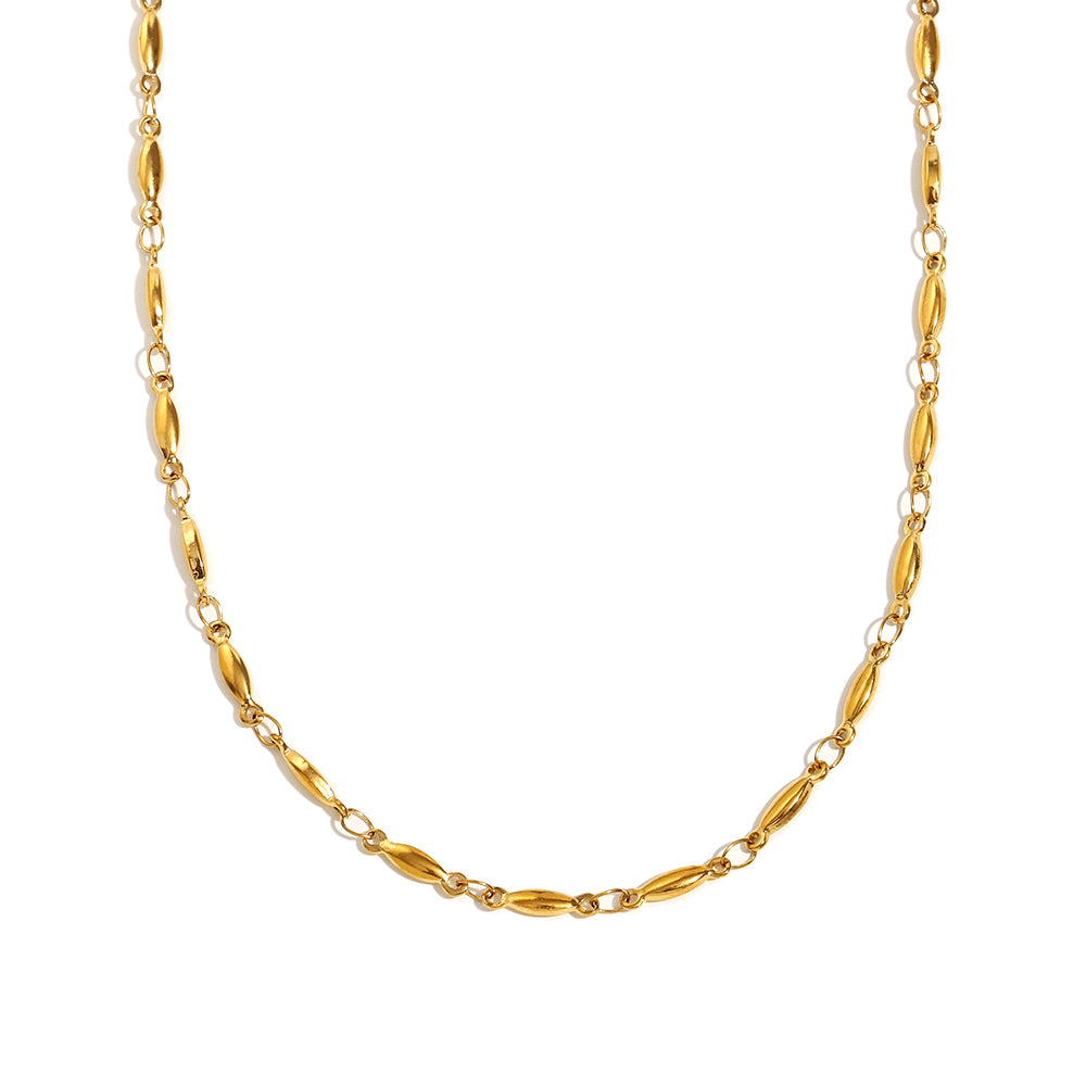 Shop Lisse: Seed Bead Necklace. 18k gold plated Online at Mithra and Co.