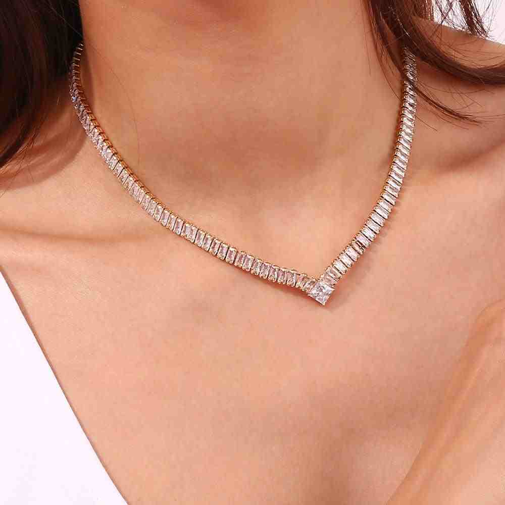 V shape Legacy Necklace. Buy 18k Gold Plated at Mithra and Co.