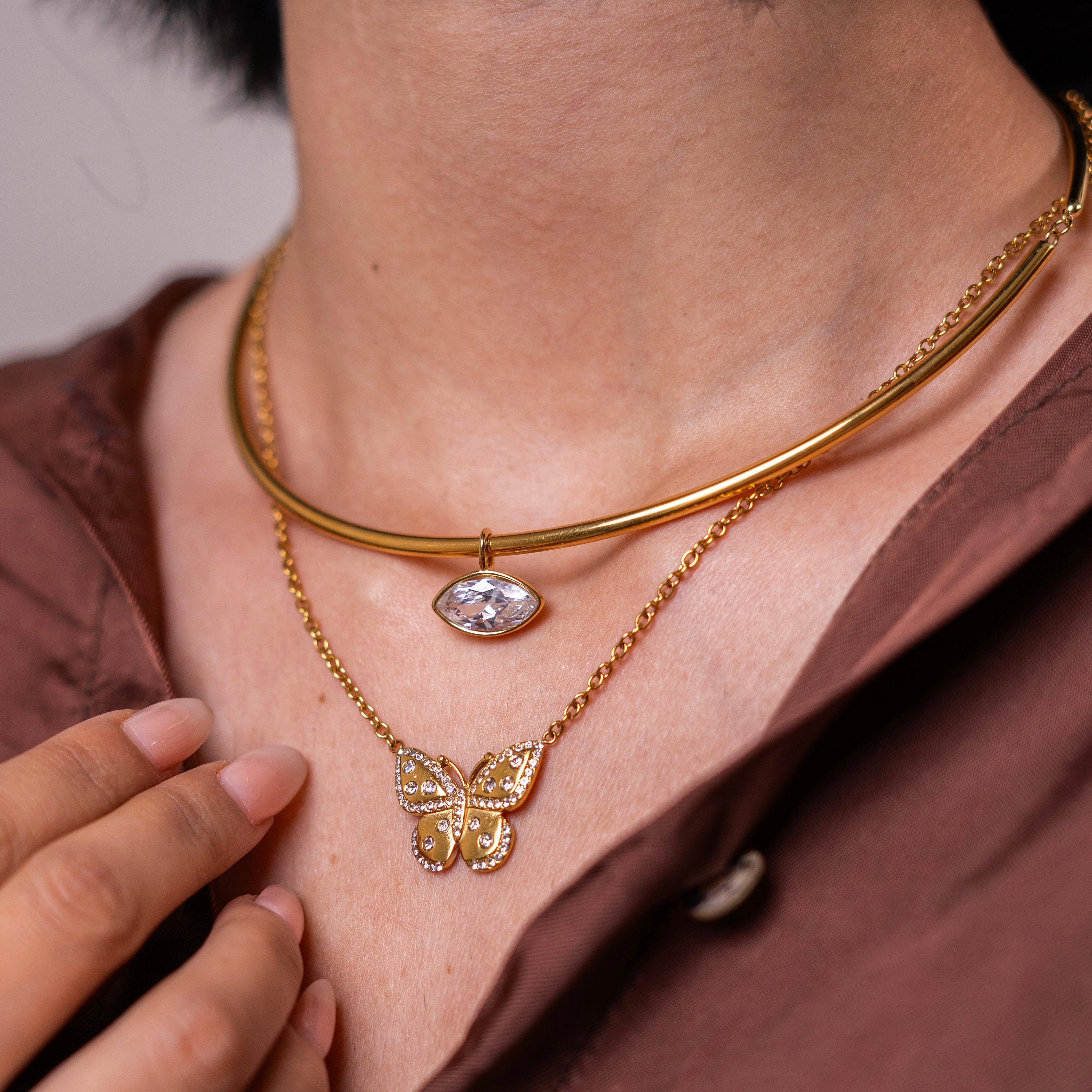 Mariposa Pavé Butterfly Necklace