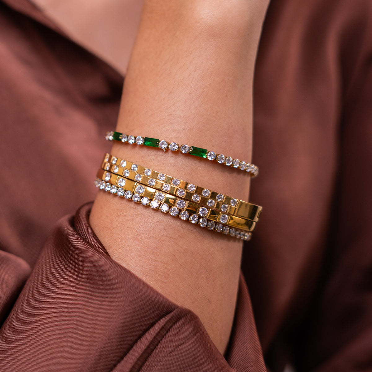 Emerald Strand Tennis Bracelet