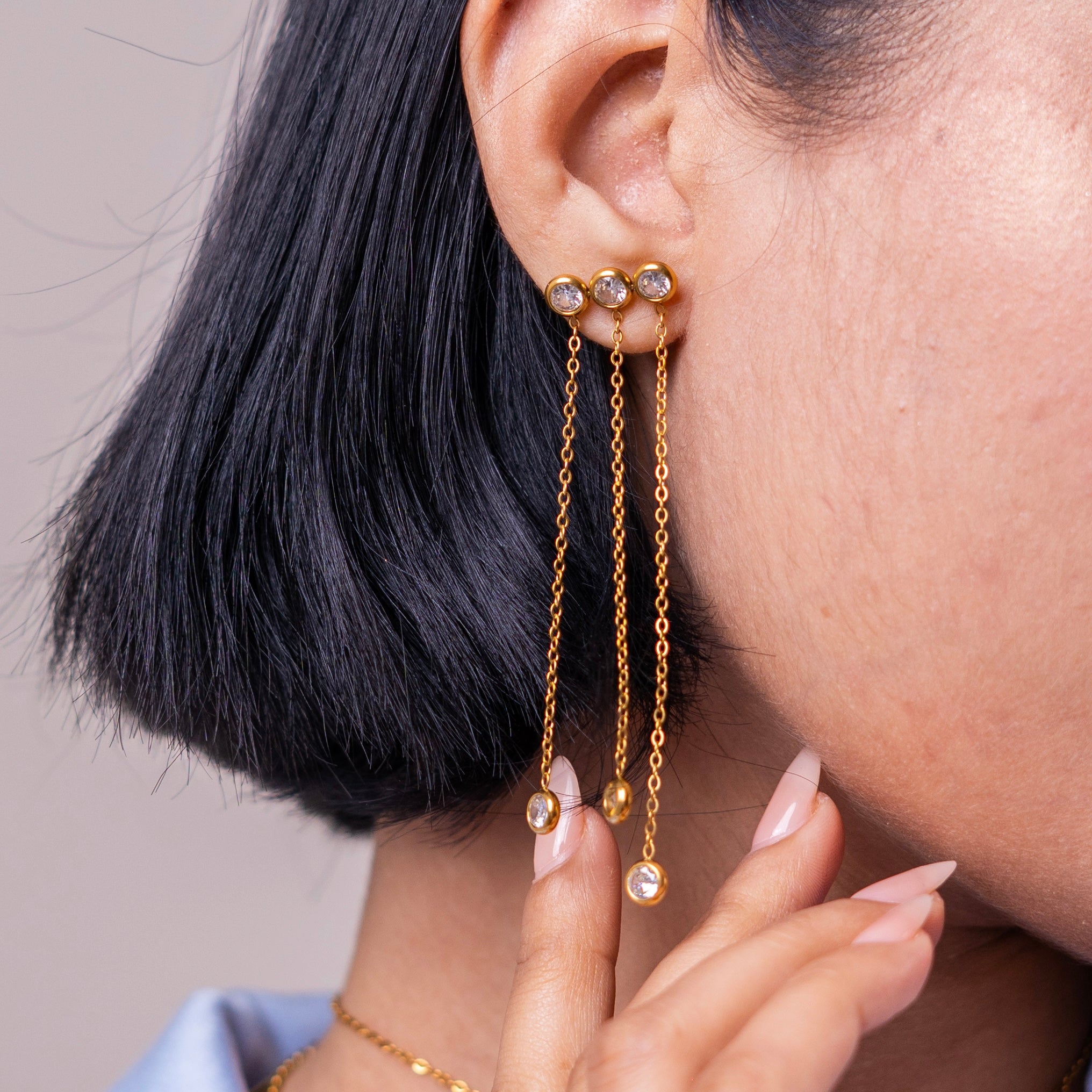 Trio Cascade Earrings