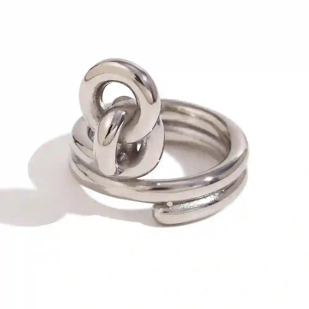 Round Threaded Ring 925 SIlver Plated. Shop Online at Mithra and CO.