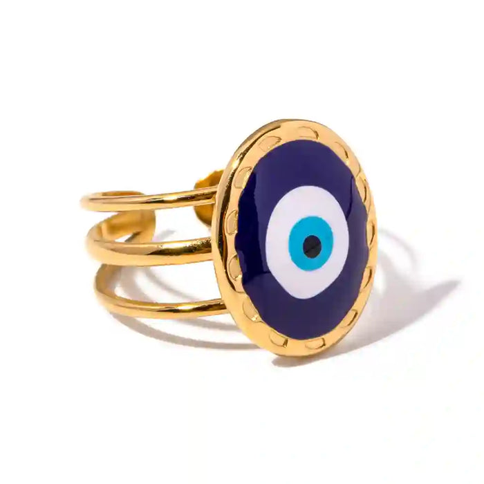 Shop Seraphic Eye Ball Ring - Gold Plated Stainless Steel
