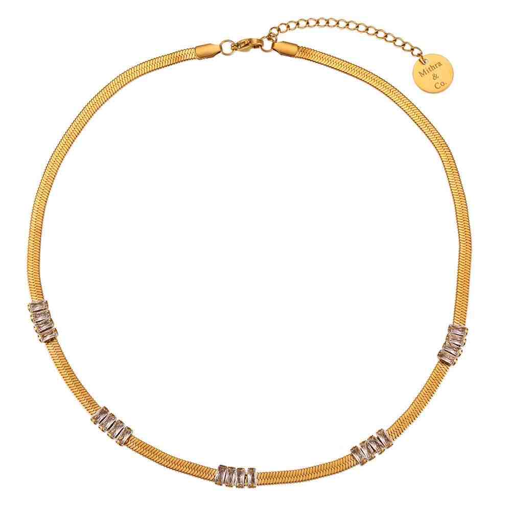 Snake Chain Necklace Gold 18k - Antique Splendor. Shop at Mithra and Co.