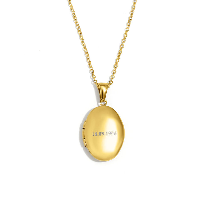 Custom Gold: Personalized 18k PVD Gold-Plated Locket Pendant