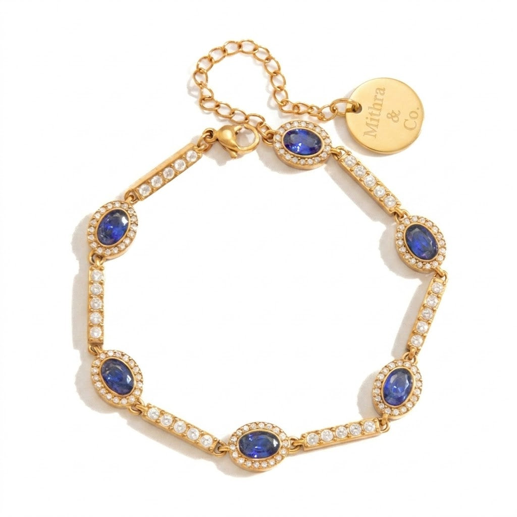 Indigo Bar Tennis Bracelet