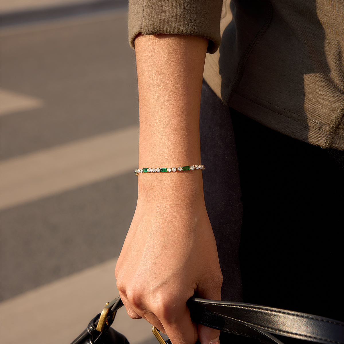 Emerald Strand Tennis Bracelet