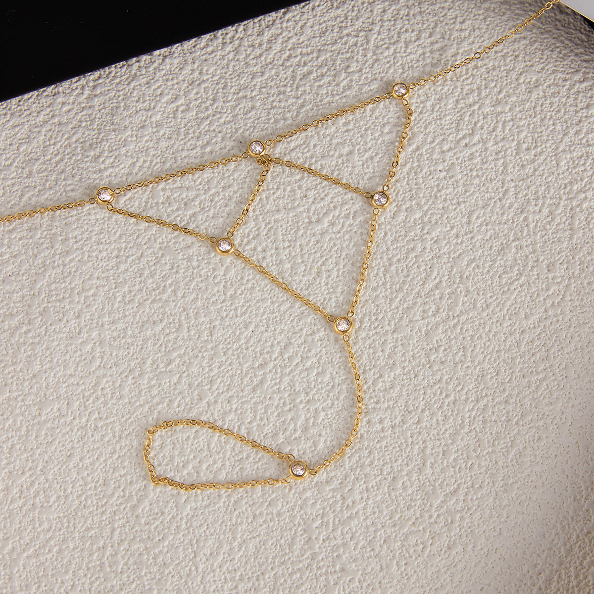 Scalloped Drape Hand Chain