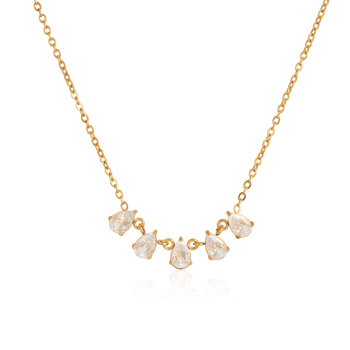 Quintet Teardrop Necklace