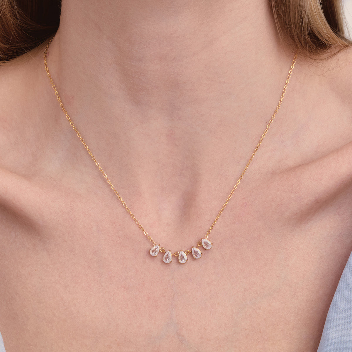 Quintet Teardrop Necklace