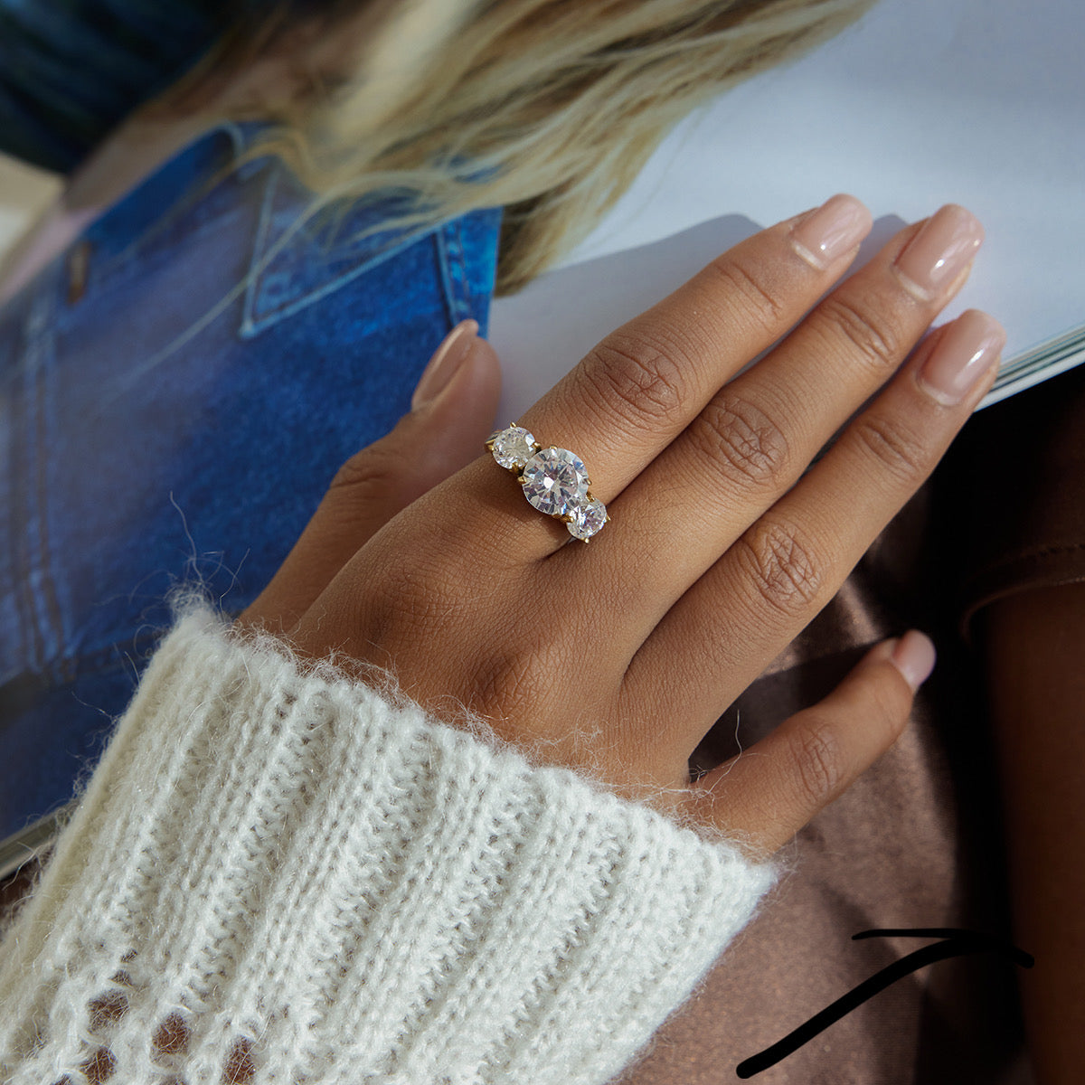 Trinity Solitaire Ring