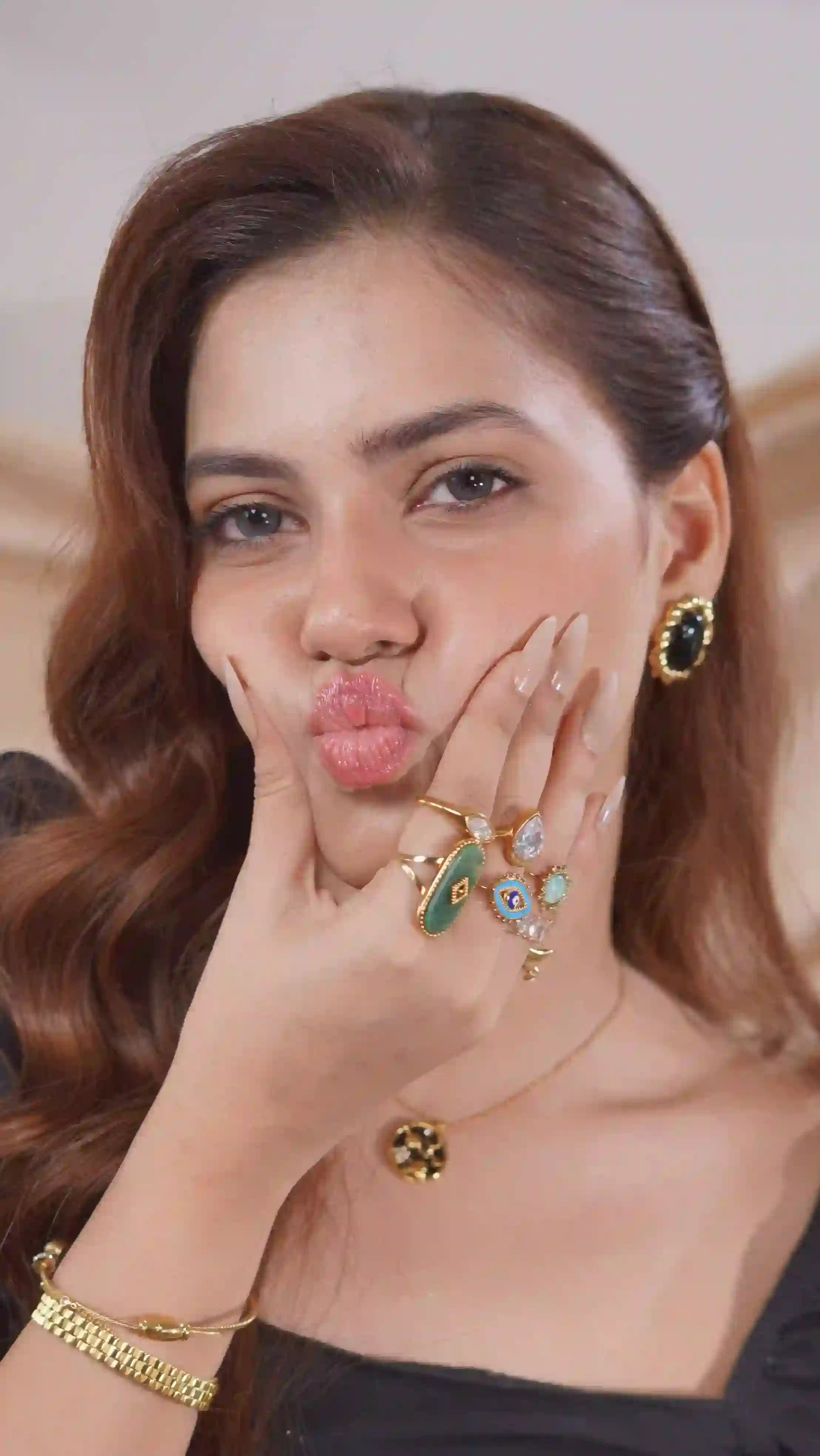 Buy Waterproof 18k Gold plated Aegis Ring at Mithra and Co